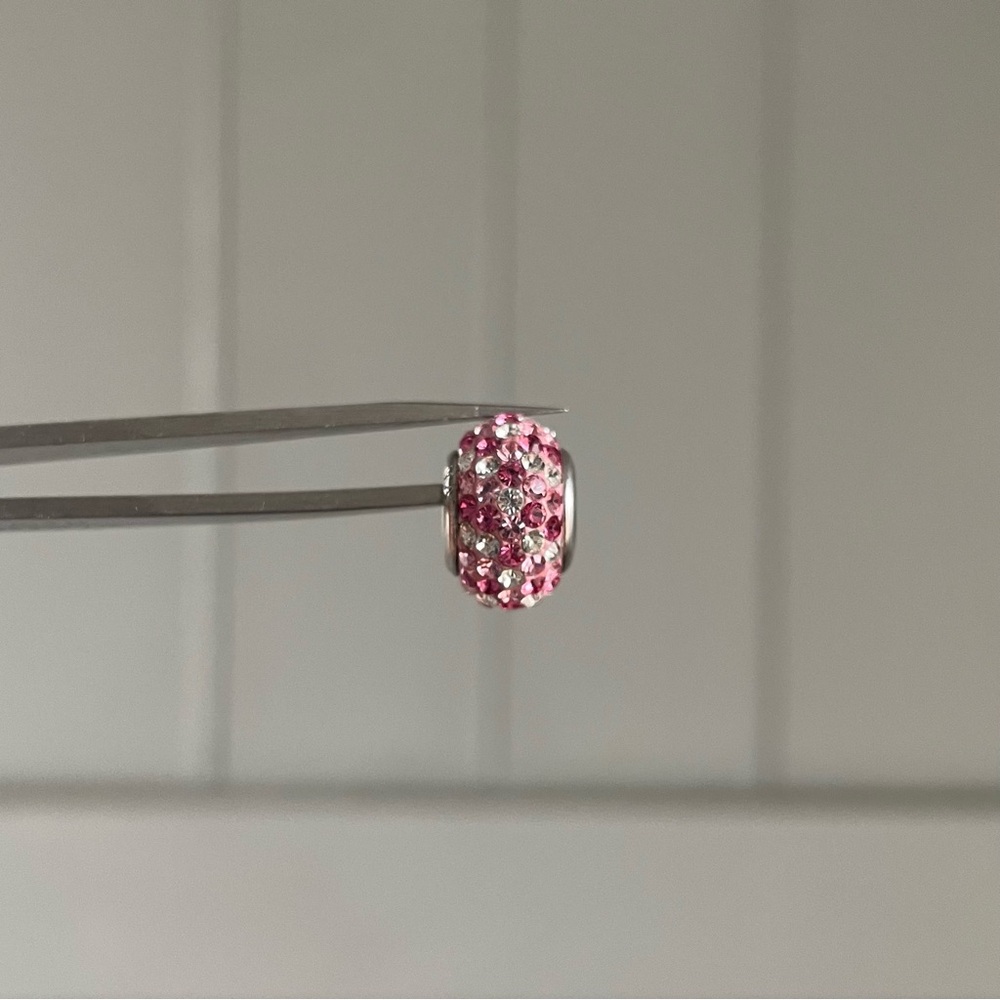 Pink Rhinestone Charm (NOT Pandora) - Picture 7 of 7
